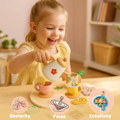 JOOMLAFLY wooden tea cups promote precise grasp and imaginative sipping.