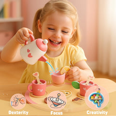 JOOMLAFLY wooden milk jug designed for easy pour and role-play service.