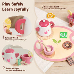 JOOMLAFLY wooden teacups ideal for little hands and imaginative play.