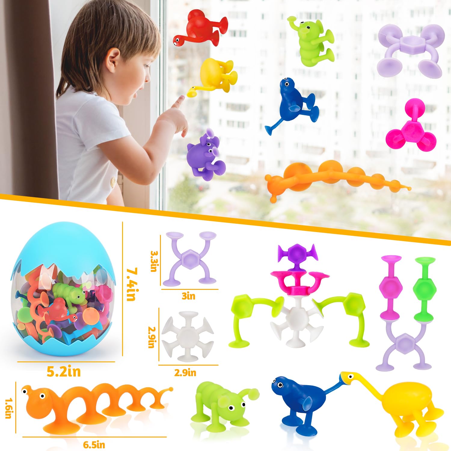 Joosharkidz soft silicone material gentle on surfaces
