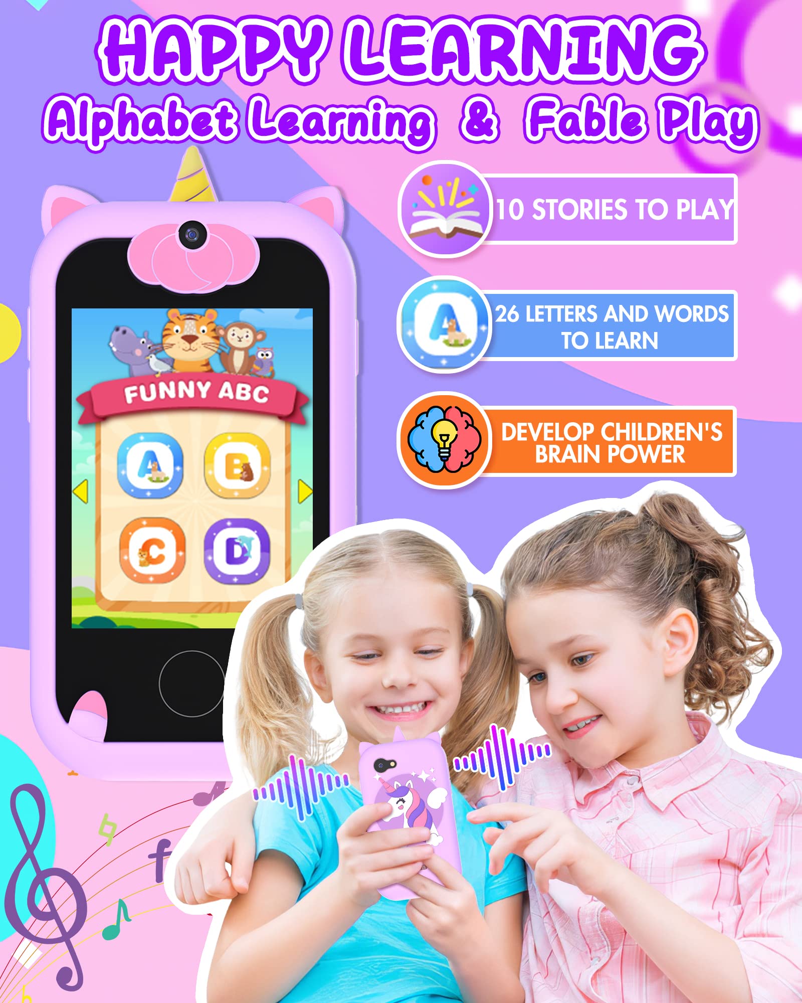 Joozfee Kids Smart Phone Purple wall wallpapers and desktops for customization