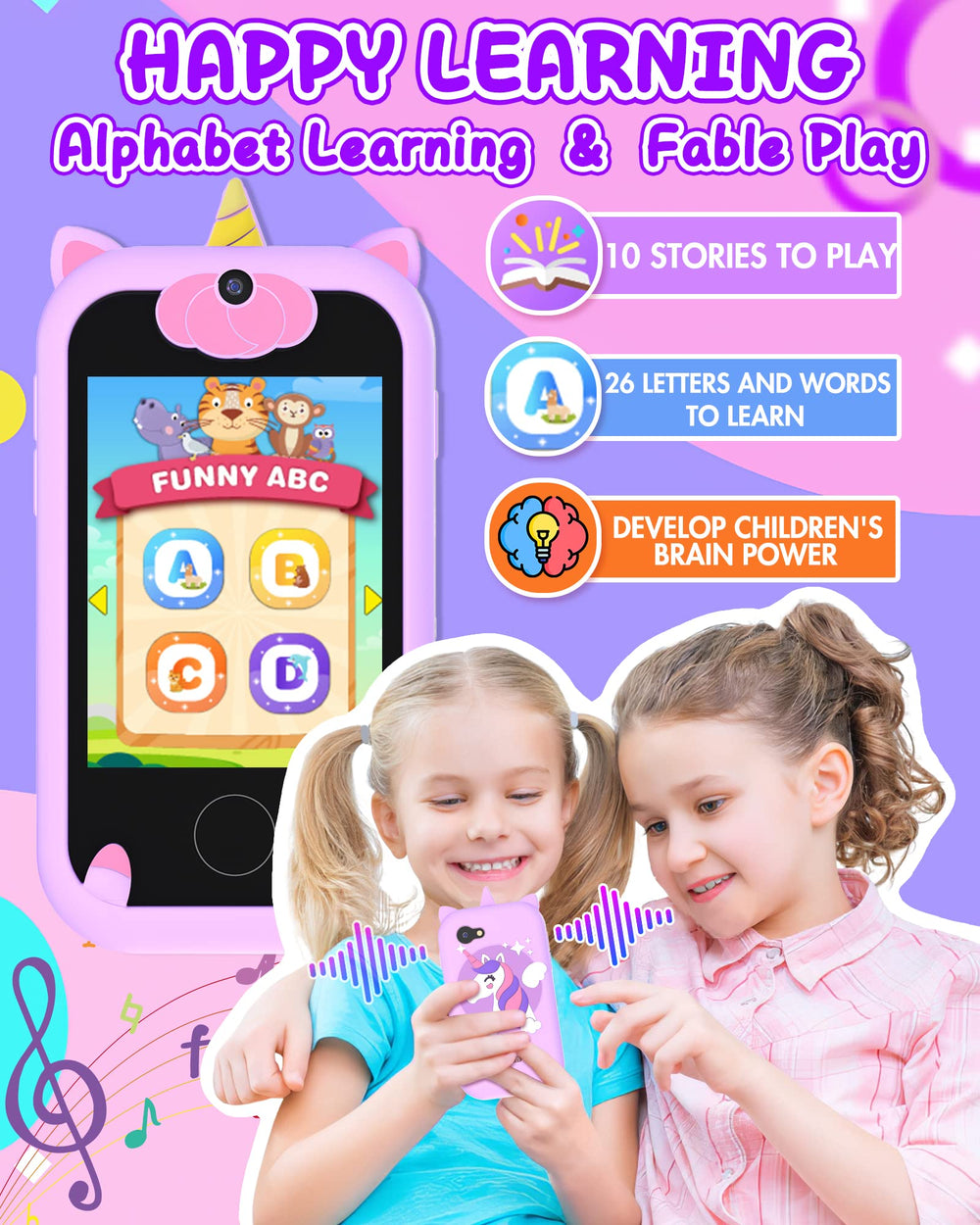 Joozfee Kids Smart Phone Purple wall wallpapers and desktops for customization