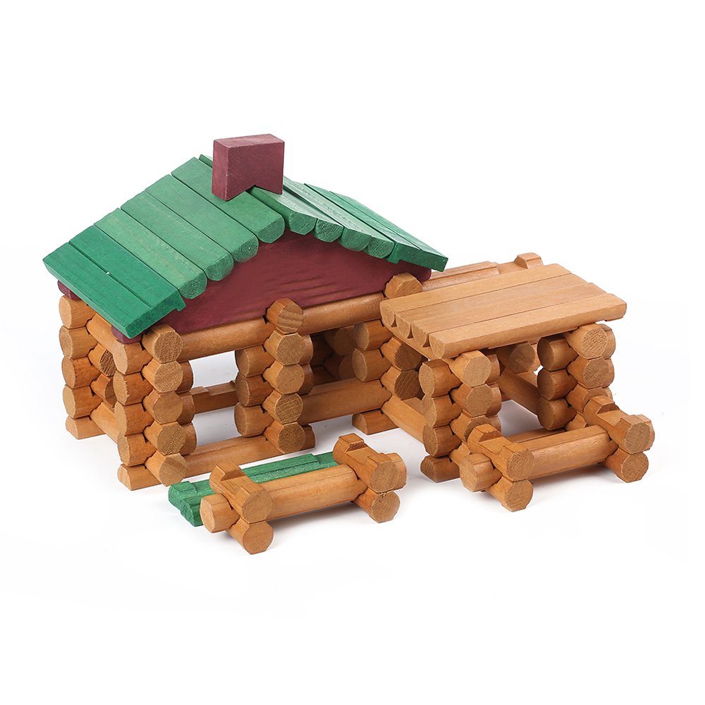 Joqutoys 90-piece wood building blocks for imaginative play and fine motor skills.