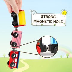 Joqutoys magnetic cargo load connects cars for longer, engaging trains