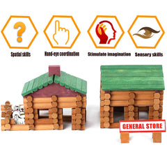 Joqutoys wooden fences and stables offer versatile building play setups.