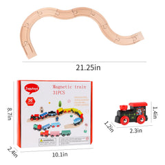 Joqutoys wooden track set supports durable, safe construction