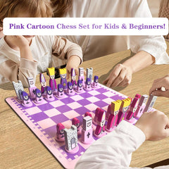 Compact, portable chess set ideal for school, picnics, and trips.