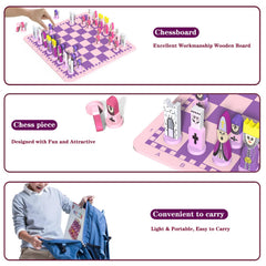 JORMONY kids chess pieces with easy-grip design for young players.