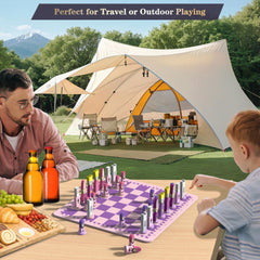Lightweight wooden construction makes family game nights easy and enjoyable.