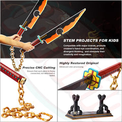 Jorumo Uzui sword 1478pcs build for immersive cosplay projects and hobby display.