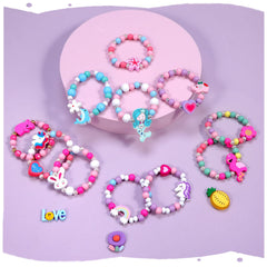 JOTIKO ocean-theme bracelets for girls, multi-color beads suitable for classroom crafts.