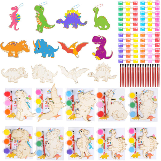 JOTIKO dinosaur paint kit for kids with 24 pieces, ideal for at-home crafts.