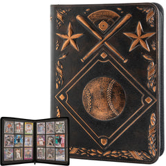 Joust Baseball Card Binder 3D front view with durable faux-leather cover for display and protection.