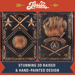 Joust Baseball Card Binder 3D spine detail highlights sturdy construction for easy shelving.