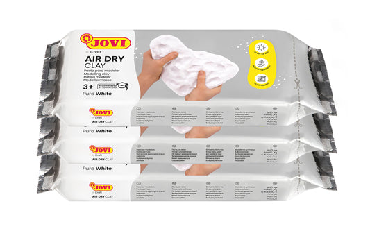 Jovi air-dry clay bars in white, ready for kids crafts and creativity