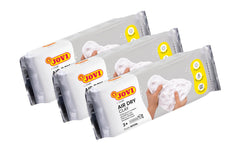 Jovi packaging shows white air-dry clay for easy storage and setup
