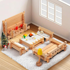 Dream home designs come to life with Jovi-mindly wooden blocks.