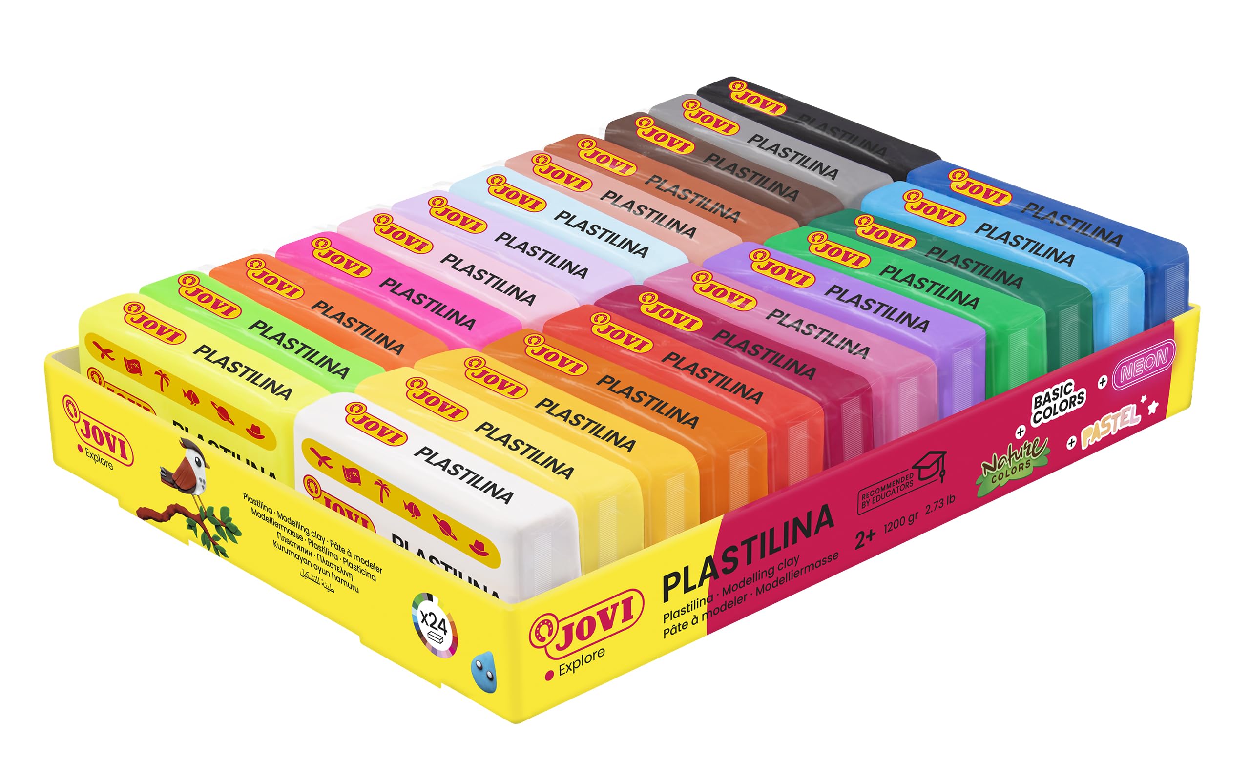 Jovi Plastilina Pack vibrant color bars for reusable, mess-free learning.