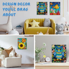 Jovial & Joyful canvas doubles as charming wall art after completion.