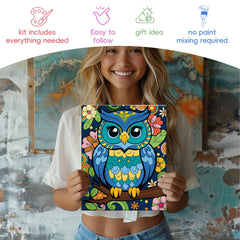 Jovial & Joyful kid-friendly painting guide supports easy color matching.