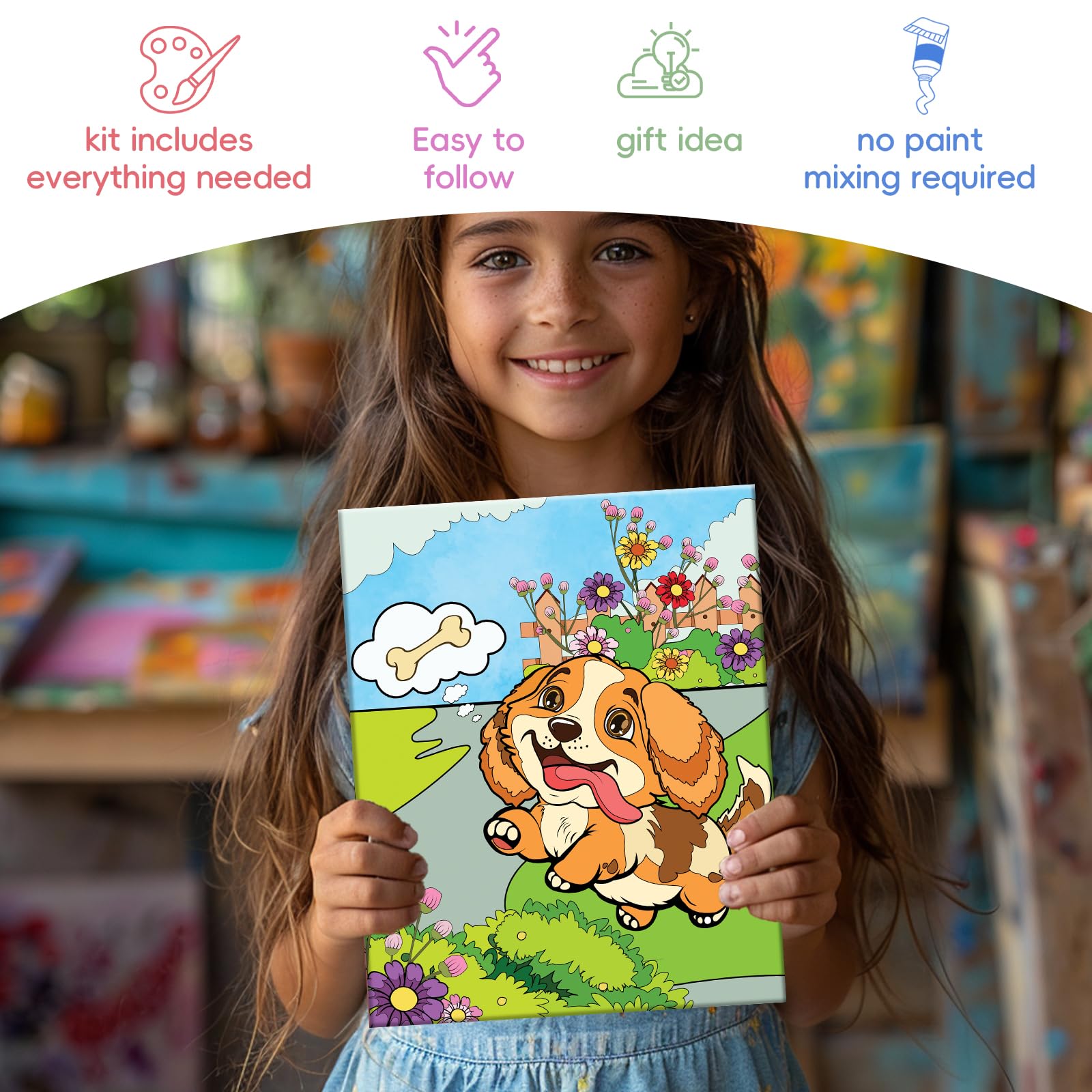 Jovial & Joyful tropical fish design on an 8x10 canvas sparks imagination.