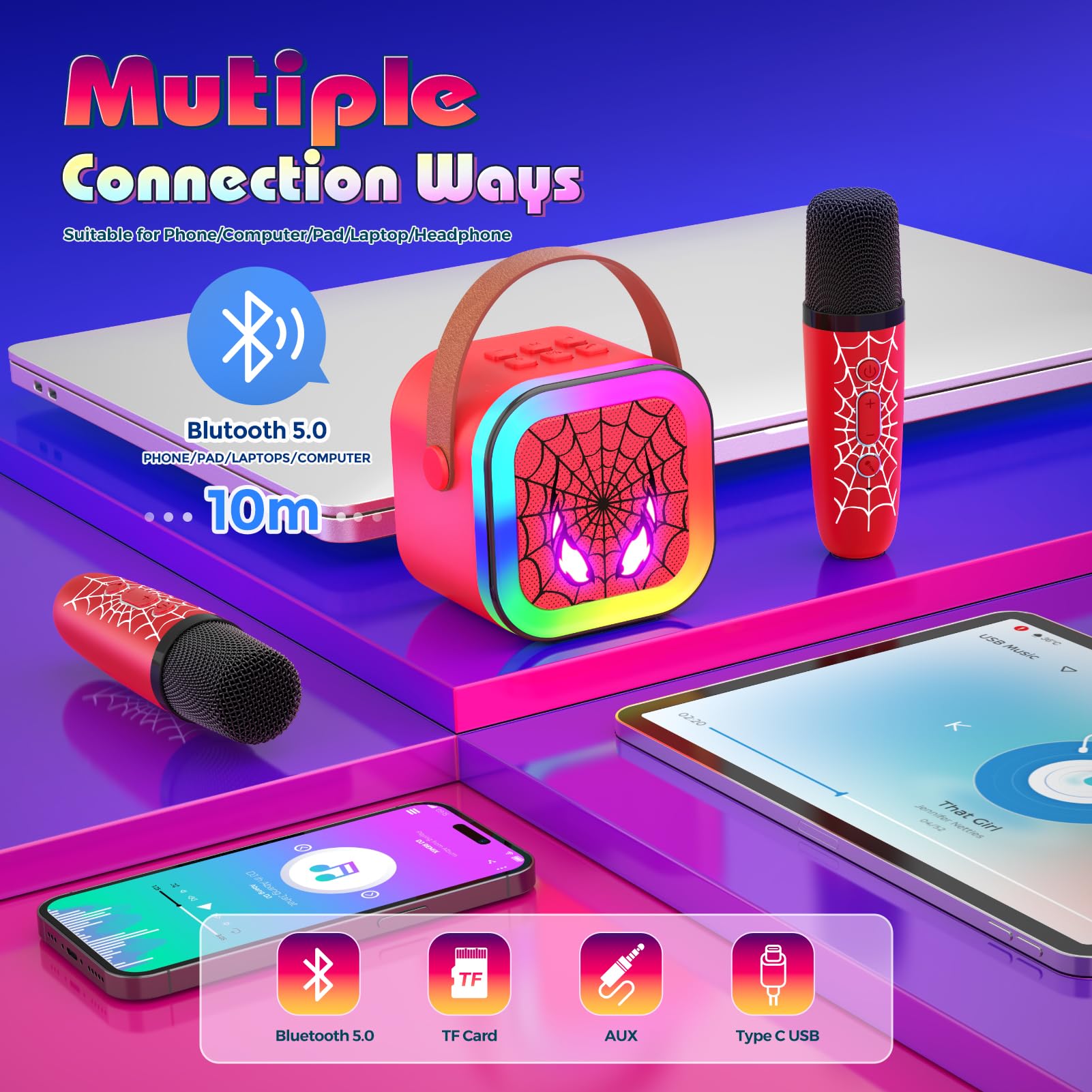 JovialToyz family karaoke night setup encourages interactive, shared fun.