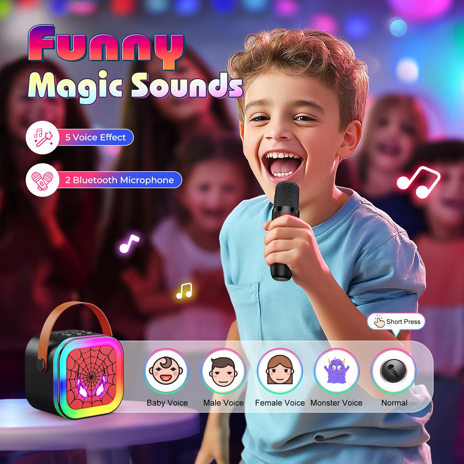 JovialToyz Kids’ wireless microphones for clear karaoke sessions