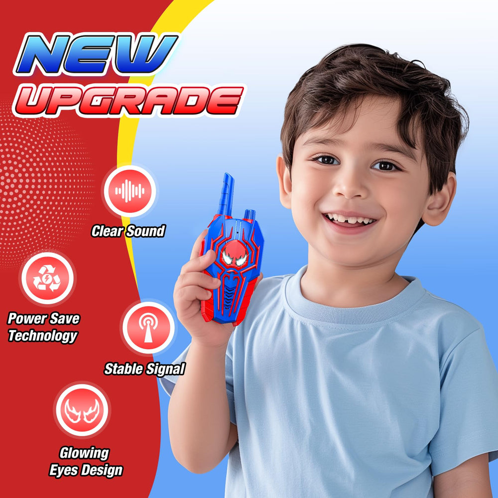 JovialToyz walkie talkie with anti-fall ABS shell withstands drops during play.