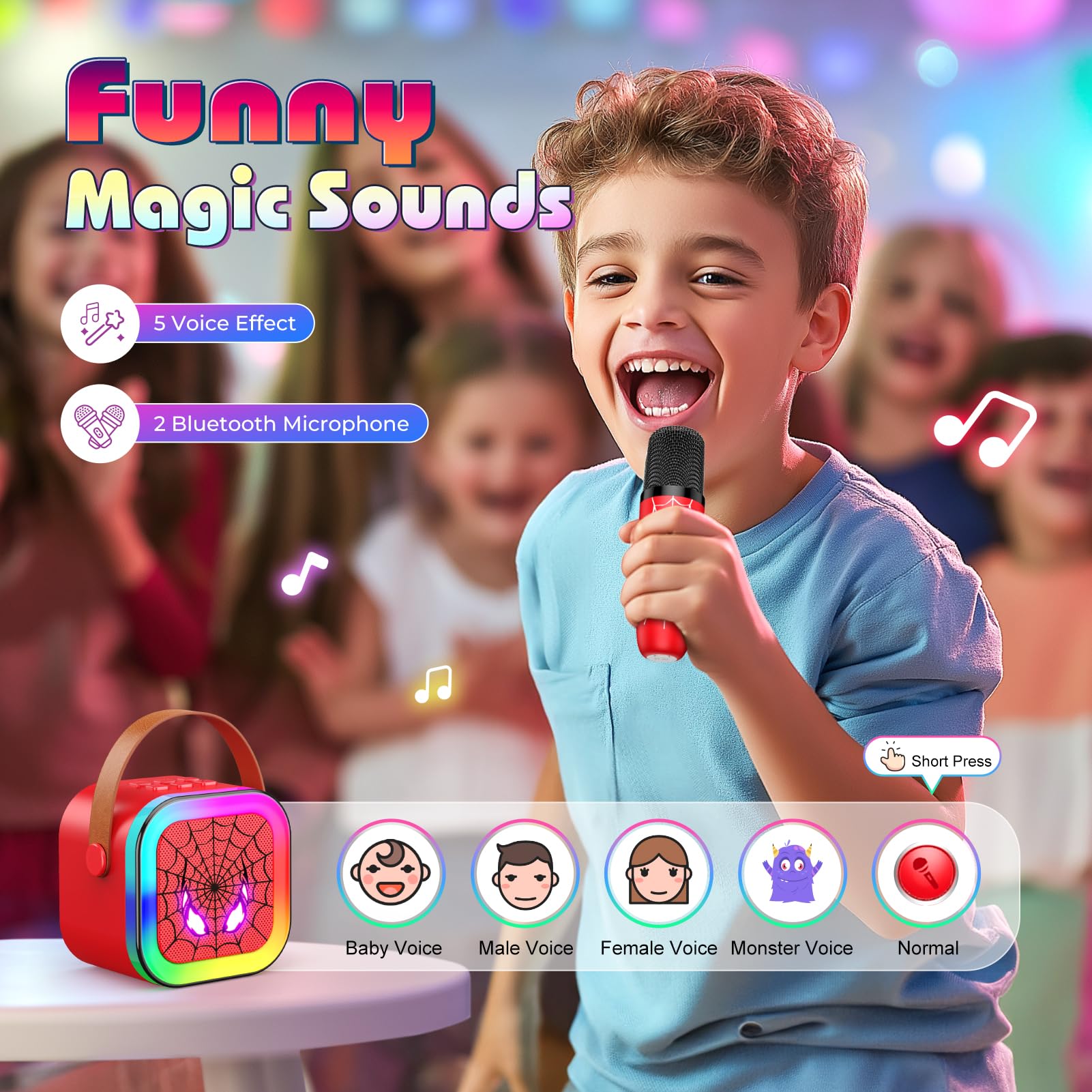 JovialToyz wireless mics duo ready for duet performances and playful singing.