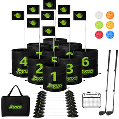 Jovizo Golf Chipping Game with extended retractable clubs for versatile practice.