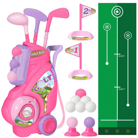 Jovizo toddler golf set cart for easy transport and organized play.