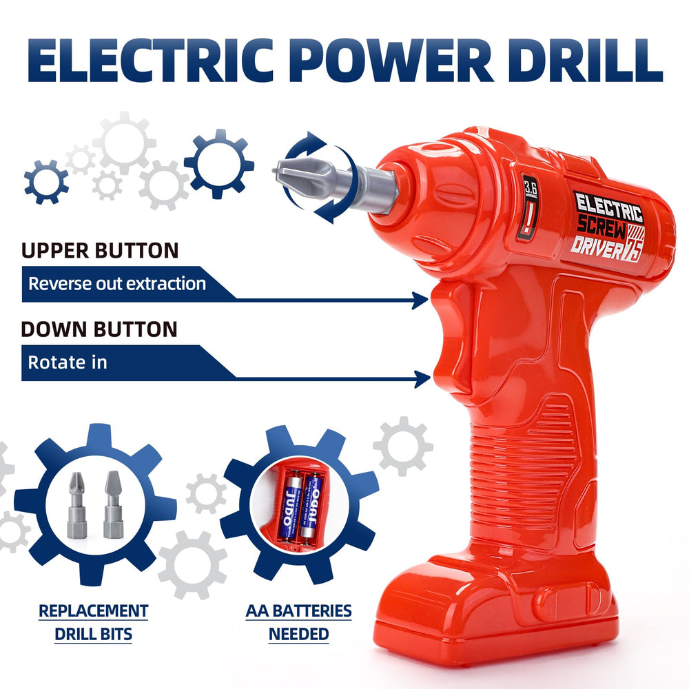 Jovow 79-piece tool set sparks hours of creativity and pretend construction.