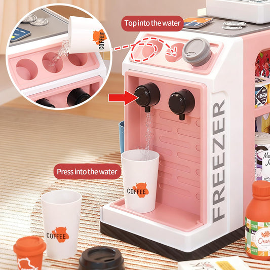 Jovow cash register water outlet for interactive beverage play.