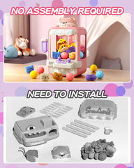 Jovow Claw Machine dual power options provide flexible use anywhere.