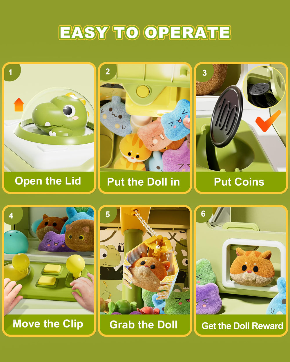 Jovow Claw Machine offers a 45 second challenge for friendly competition.