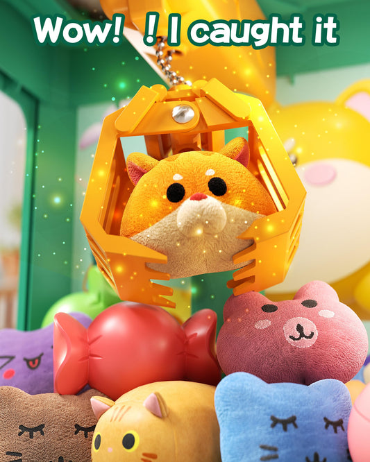 Jovow claw machine featuring 10 plush toys for cozy prize fun