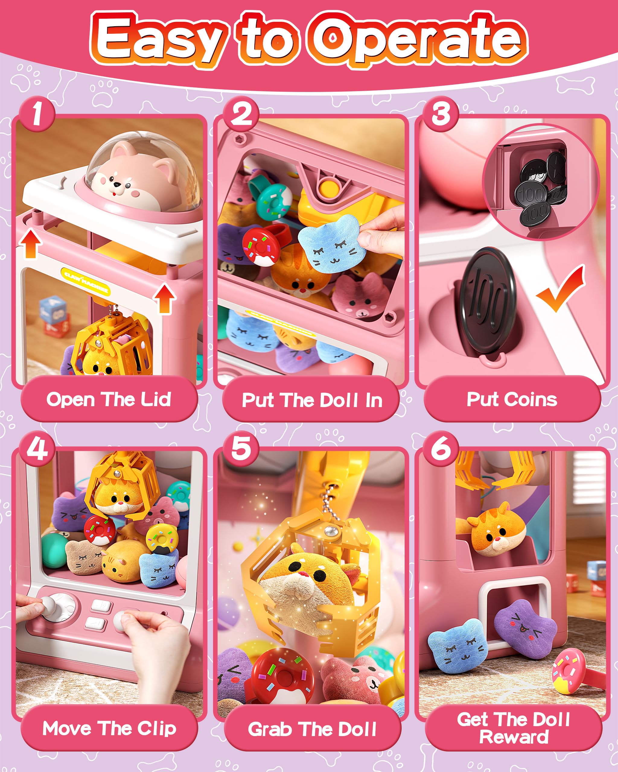 Jovow claw machine mini toys set ready for immediate play