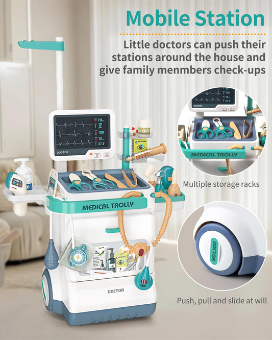 Jovow heartbeat stethoscope provides authentic exam vibes during pretend checks.