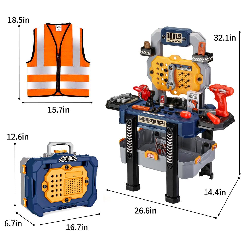Jovow tool bench featuring electric drill with safe, realistic sounds.