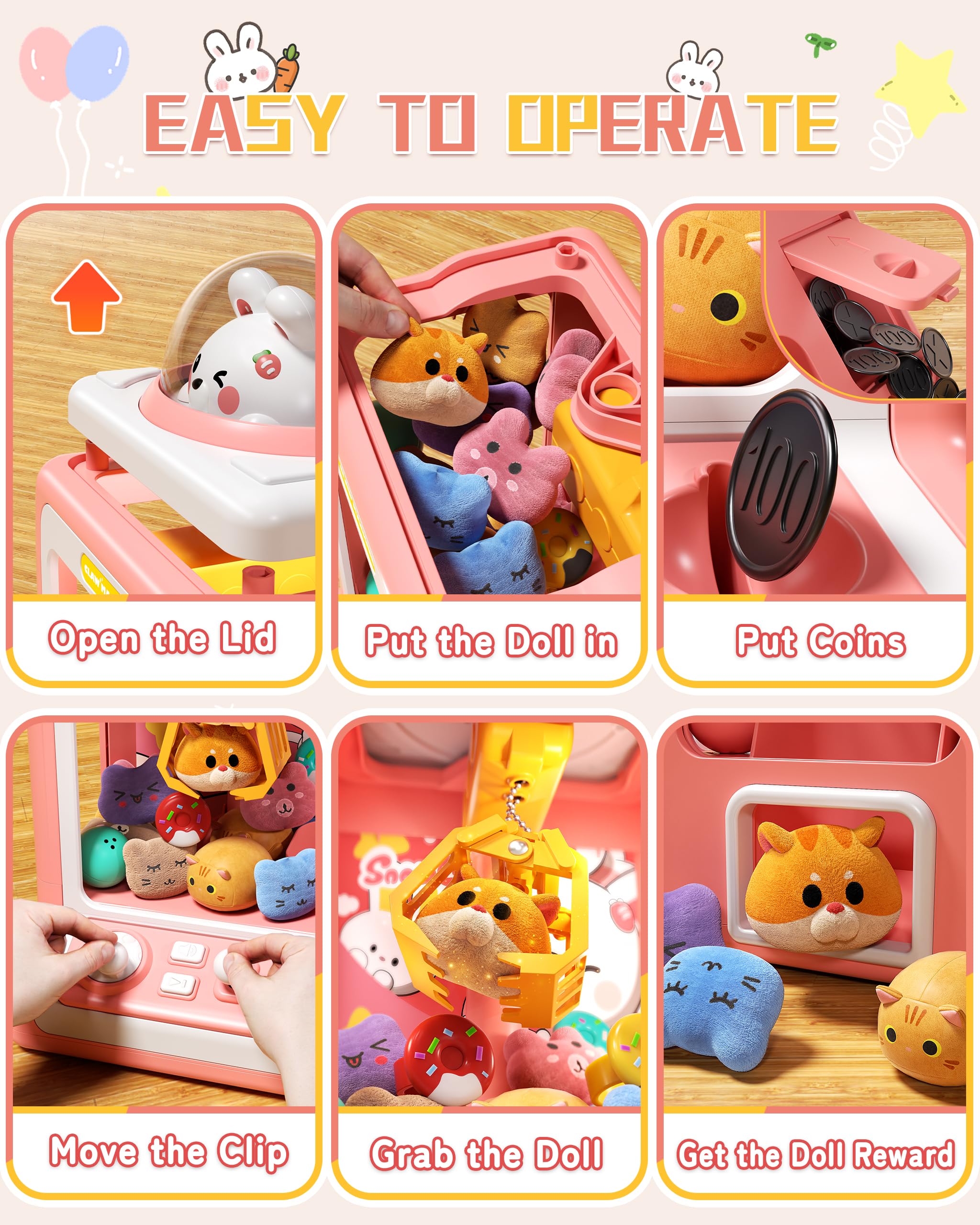 Jovow Rabbit Claw Machine 45-second-challenge-mode sparks friendly family competition
