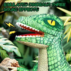 Jovow remote-control dinosaur with 2.4GHz for easy forward and backward navigation.