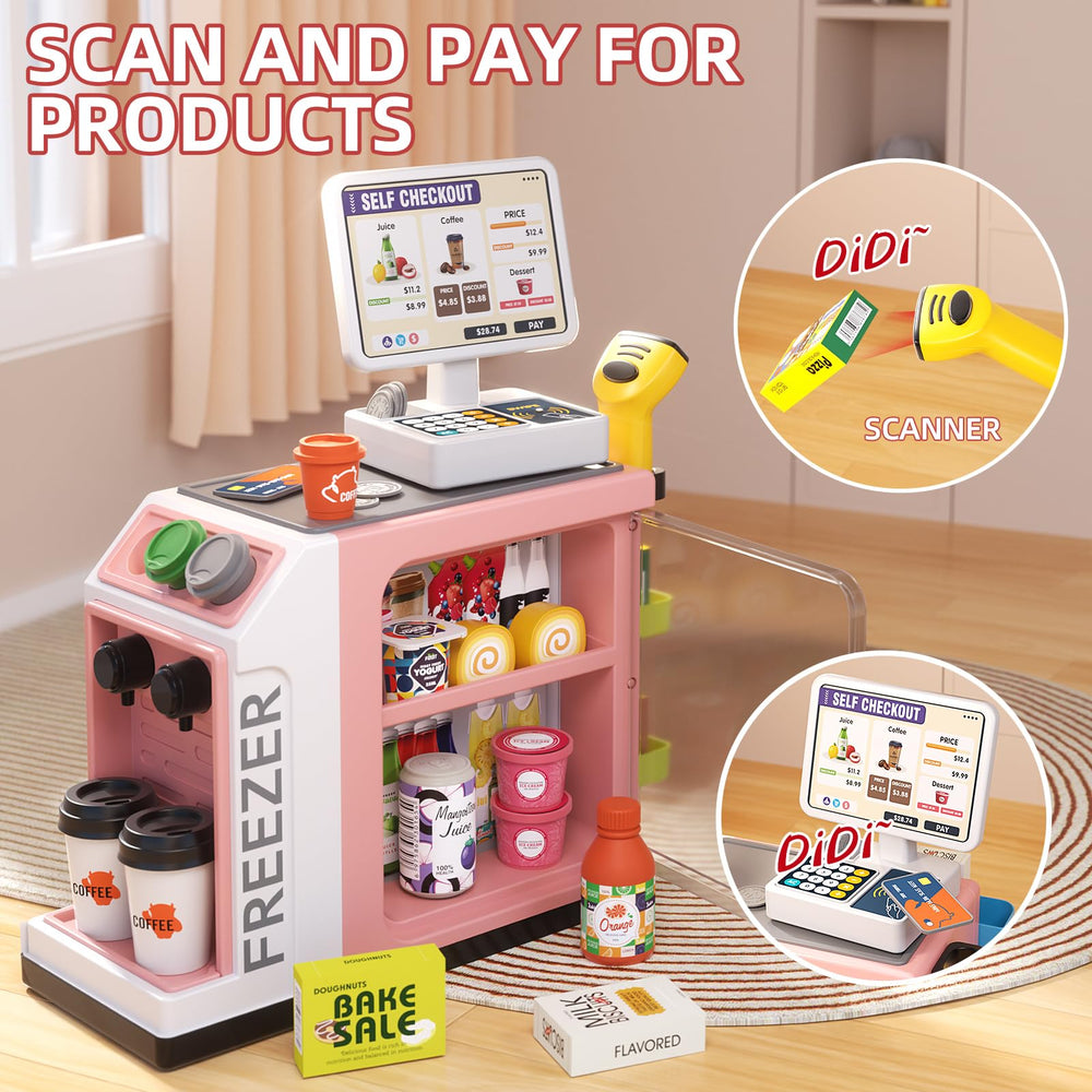 Jovow shopping bag and scanner for realistic checkout experiences.