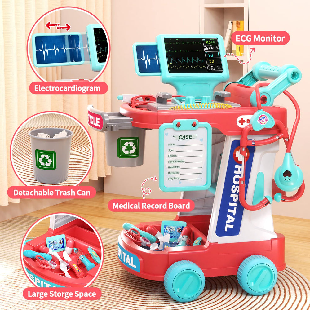 Jovow stethoscope toy fosters listening skills during role-play.