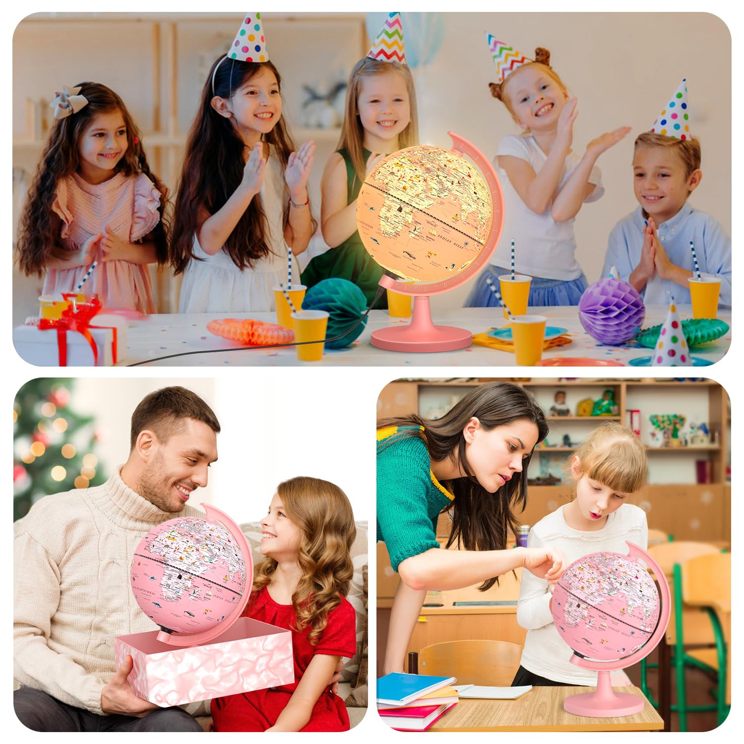 JOWHOL gift-ready globe ideal for birthdays and classroom decor.