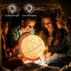 JOWHOL illustrated globe doubles as learning tool and decorative furniture.