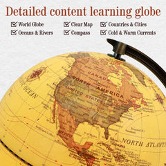 JOWHOL vintage globe used as a cozy night light for kids