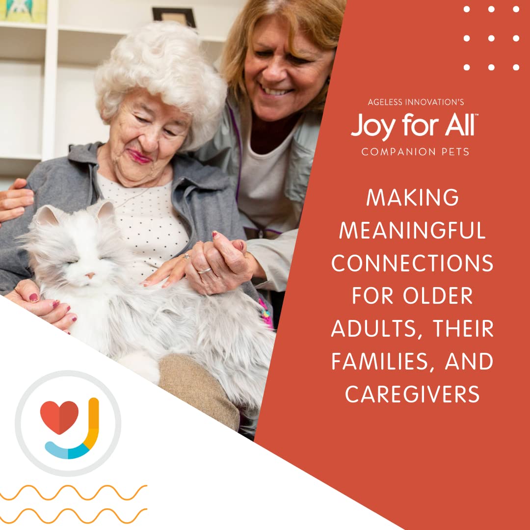 JOY FOR ALL companion cat battery compartment image indicates easy upkeep.