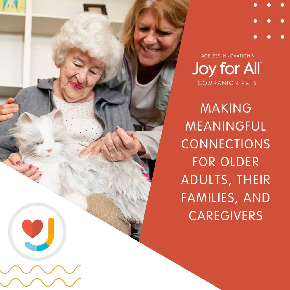 JOY FOR ALL companion cat battery compartment image indicates easy upkeep.