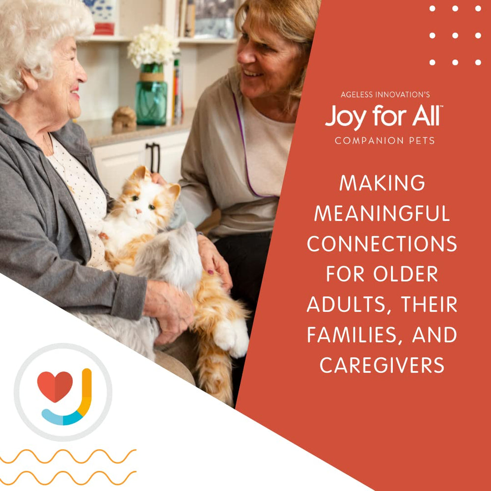 Joy For All Companion Cat two-way interaction supports engaging activities with loved ones.