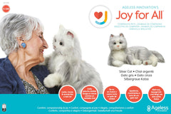 JOY FOR ALL companion cat sensor interaction demo shows responsive, lifelike petting.